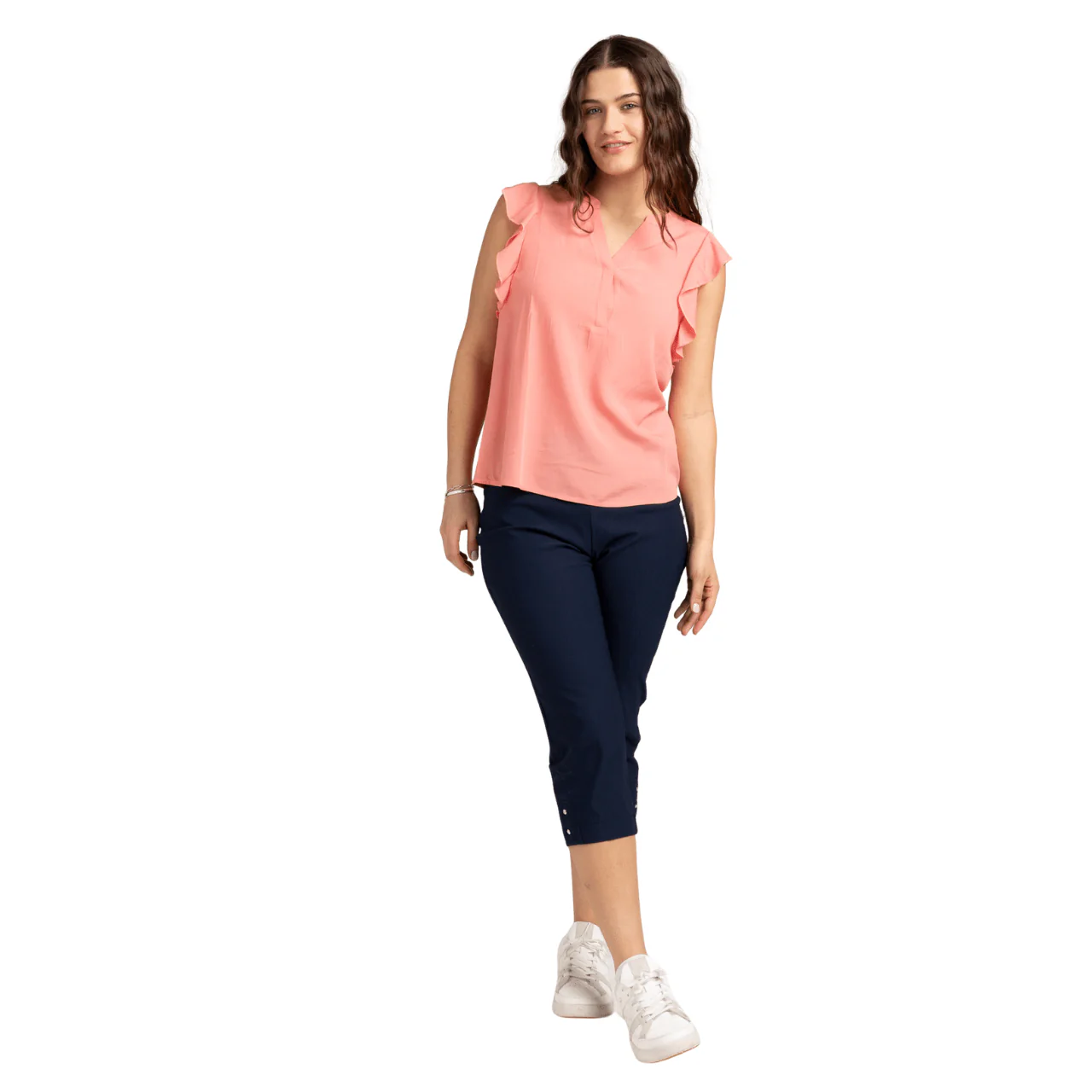 Stretch Pull-On Capri Pants