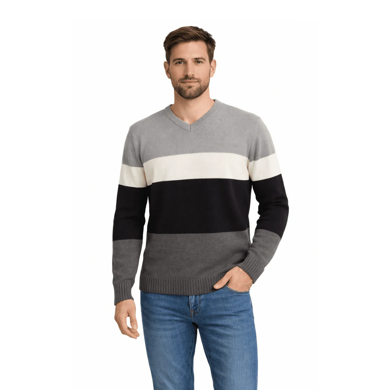 Striped Knit Sweater - Image 2