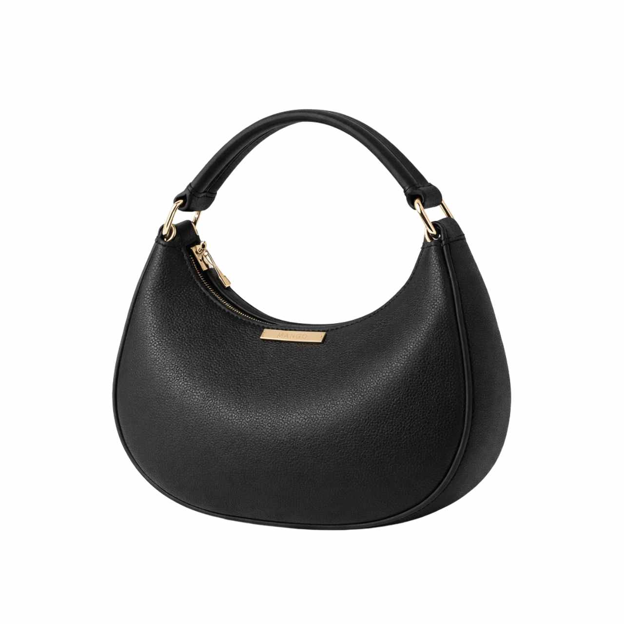 Structured Faux Leather Hobo Bag