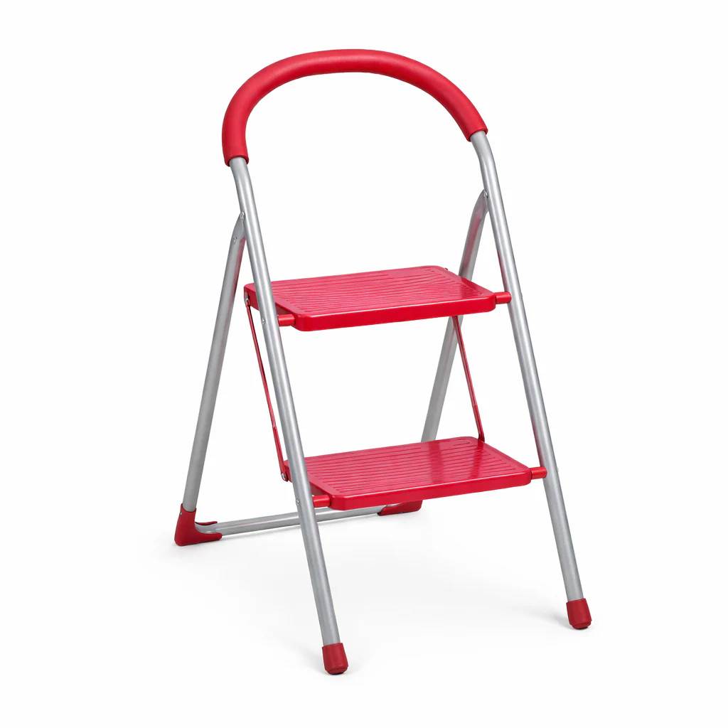STUDIO 707 - 2-Step Metal Folding Step Stool