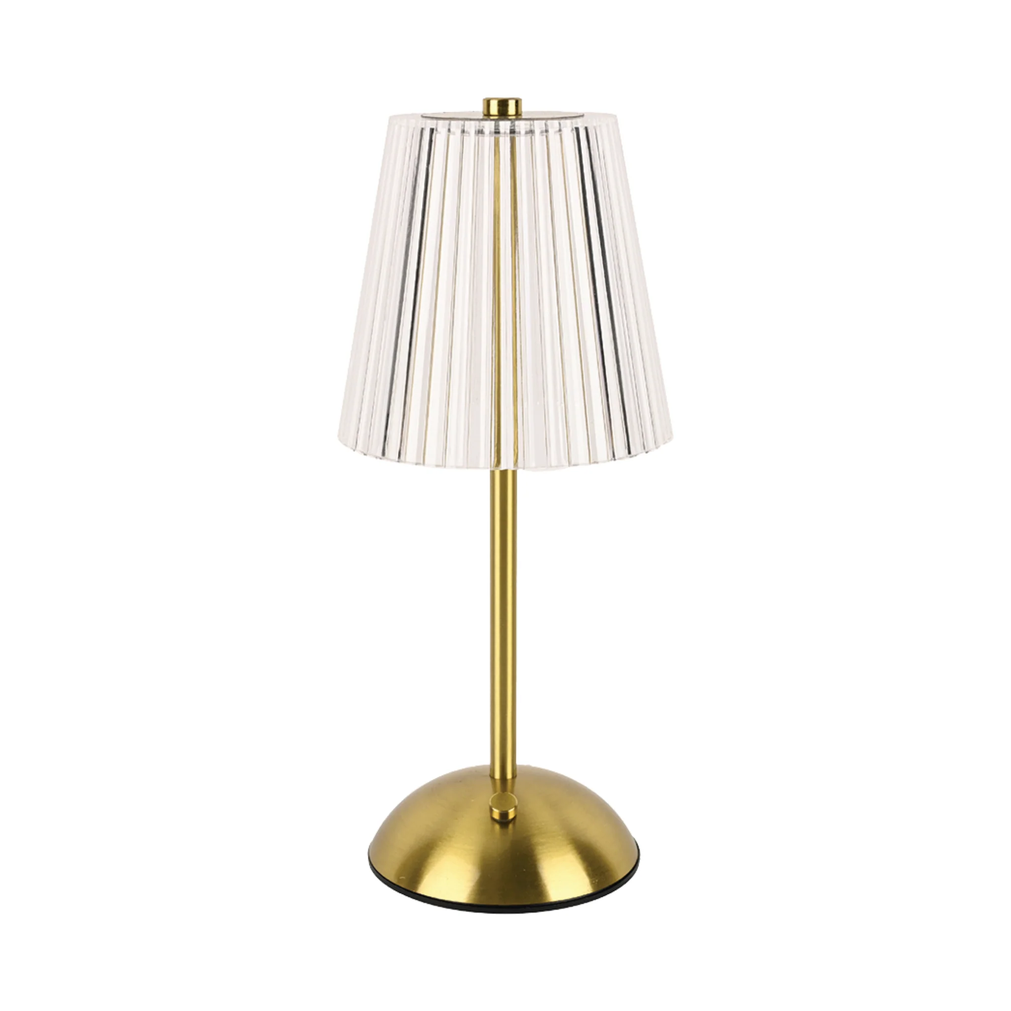 Table Lamp with USB Charger – Clear Pleated Shade (10–15 cm) - Image 2