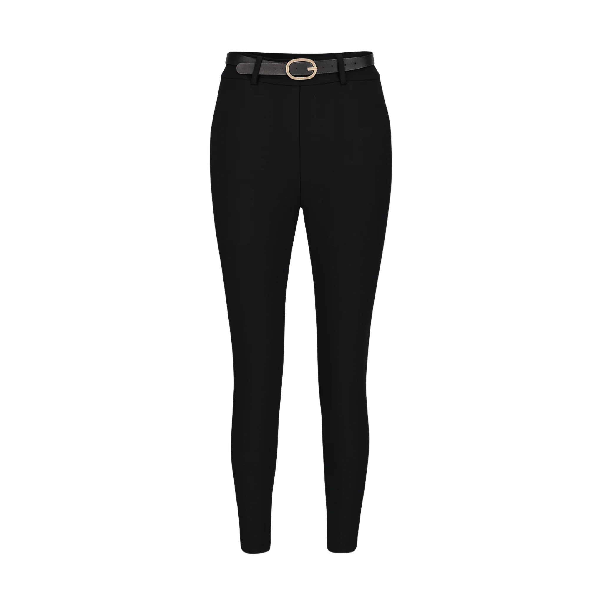 Tailored Slim Pants with Belt - Image 2