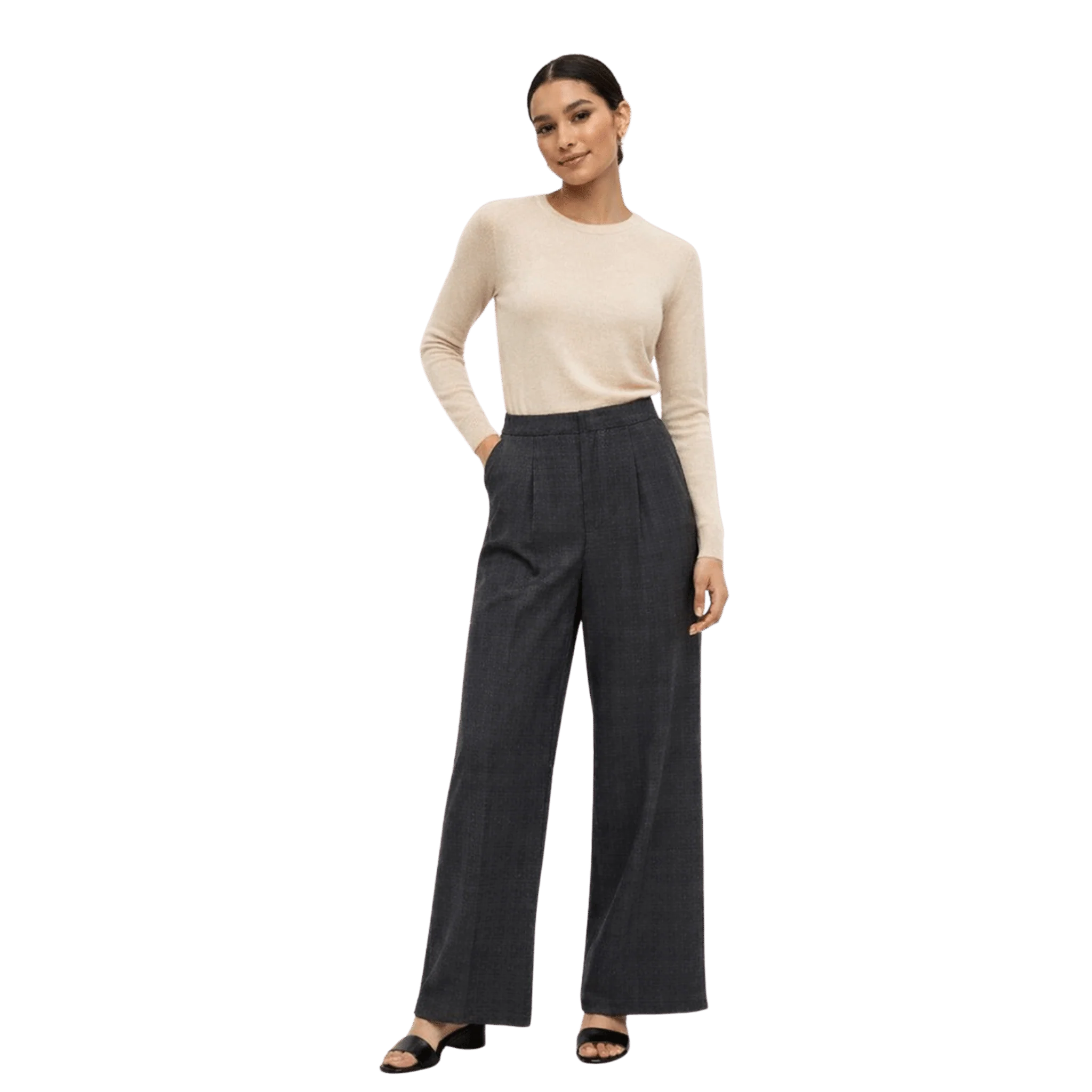 Tailored Wide-Leg Trousers