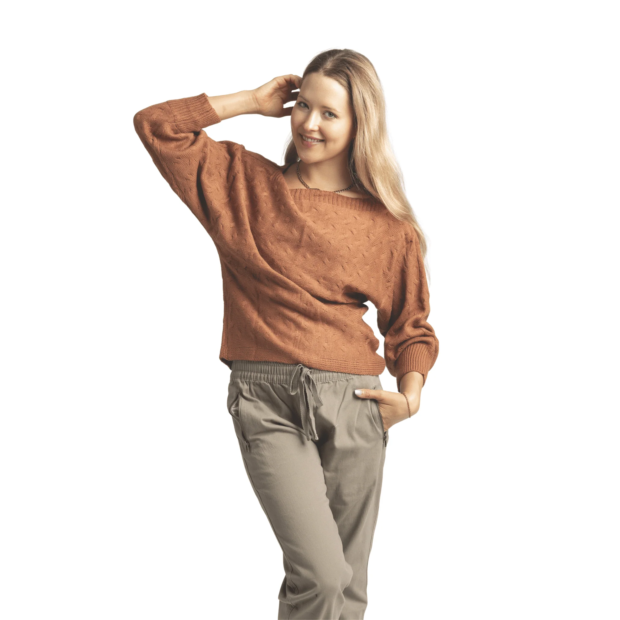 Textured Knit Relaxed Sweater - Image 2