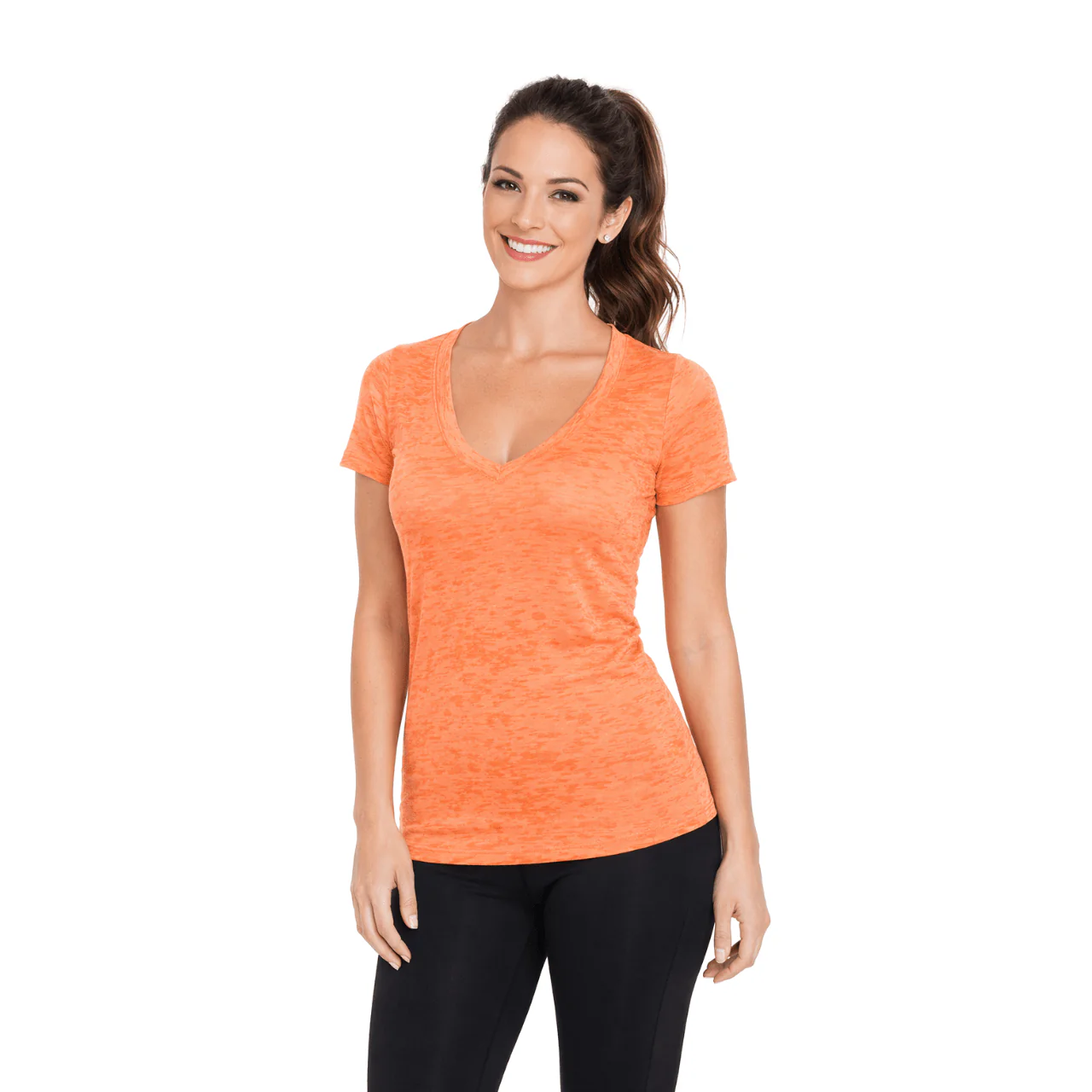Textured V-Neck Performance T-Shirt