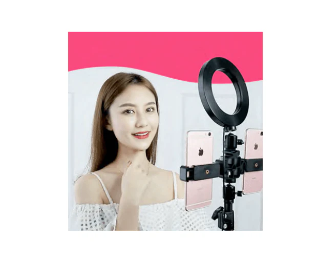 Tiktok | 10" Selfie Ring Lignt With Tripod & 3 Cell Phone Holders - Image 4