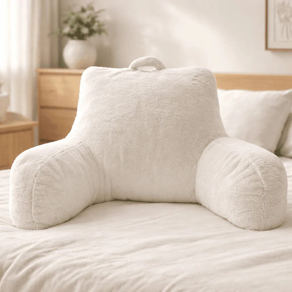 Fleece Backrest Reading Pillow - Image 3