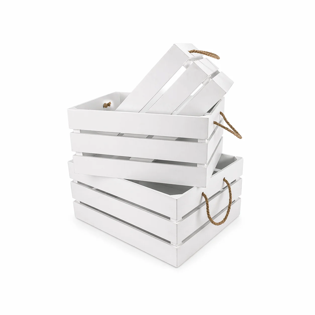 White Crate with Handle