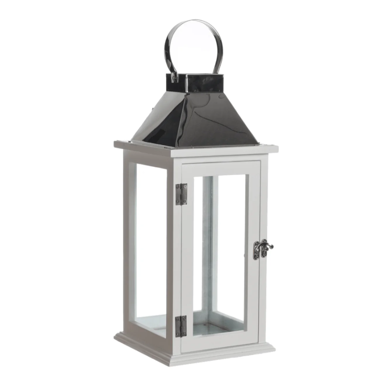 White Pine & Stainless Steel Lantern - Image 2