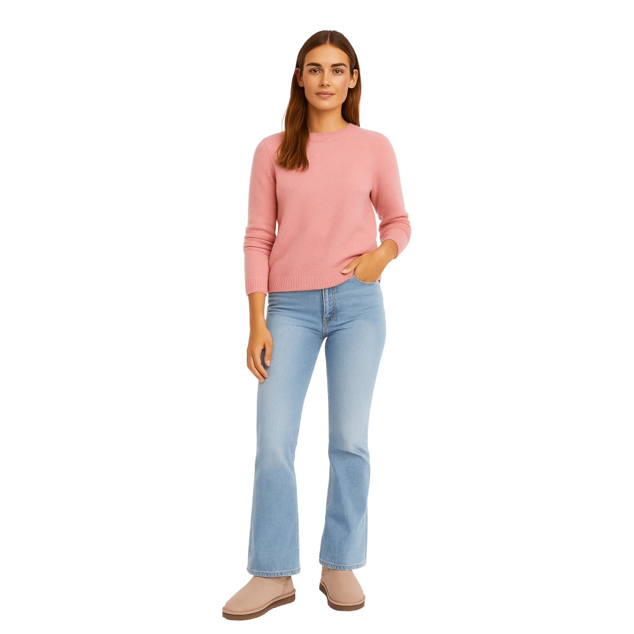 Women’s Light Wash Flare Jeans - Image 2