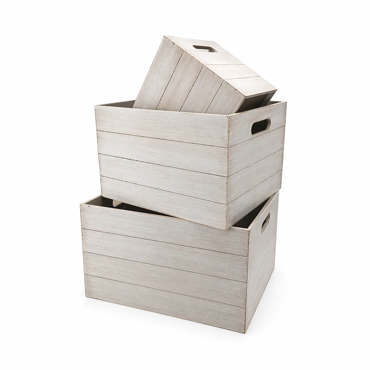 Wood & White Wash Crate