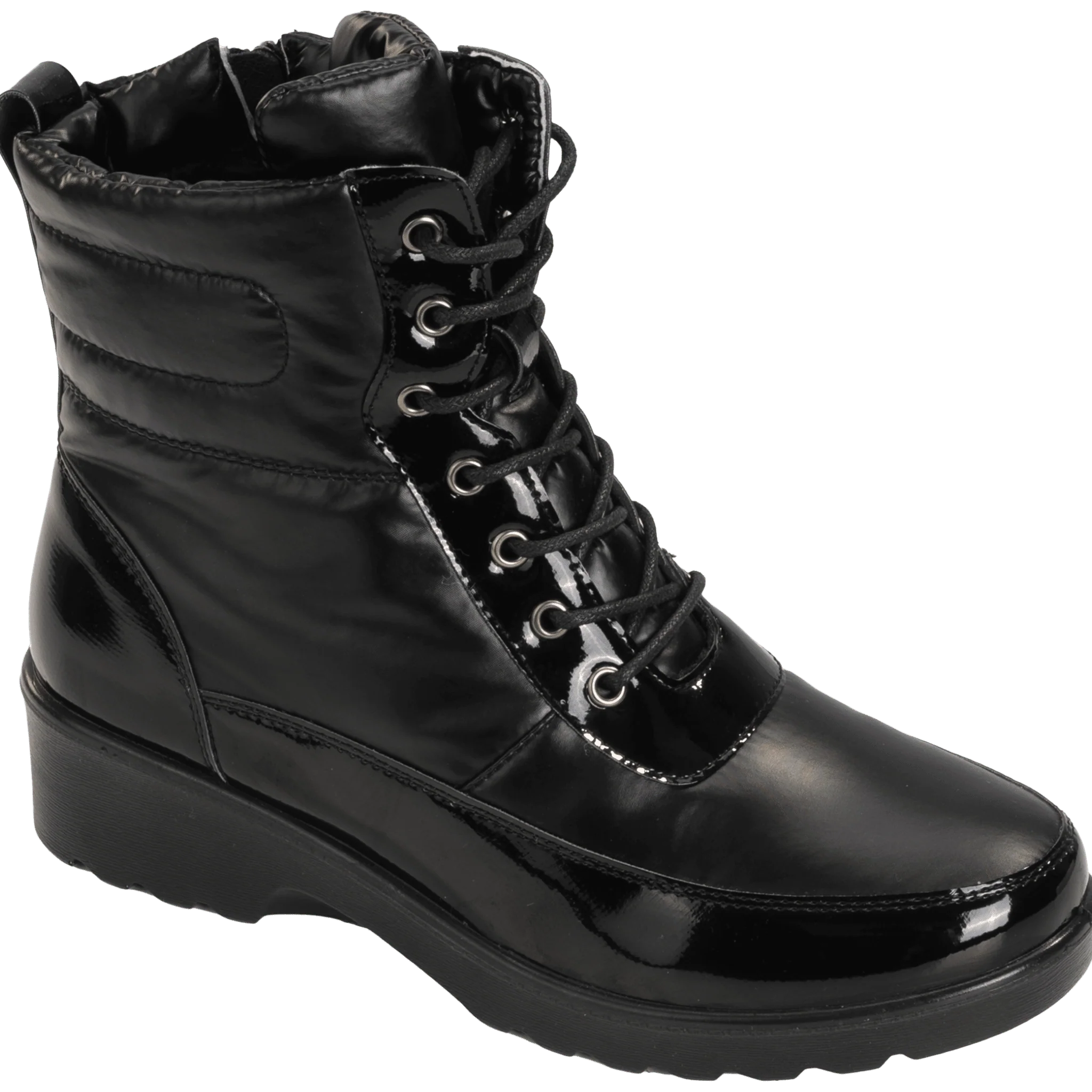 Women’s Lace-Up Winter Boot – Sleek Faux-Leather & Insulated Lining