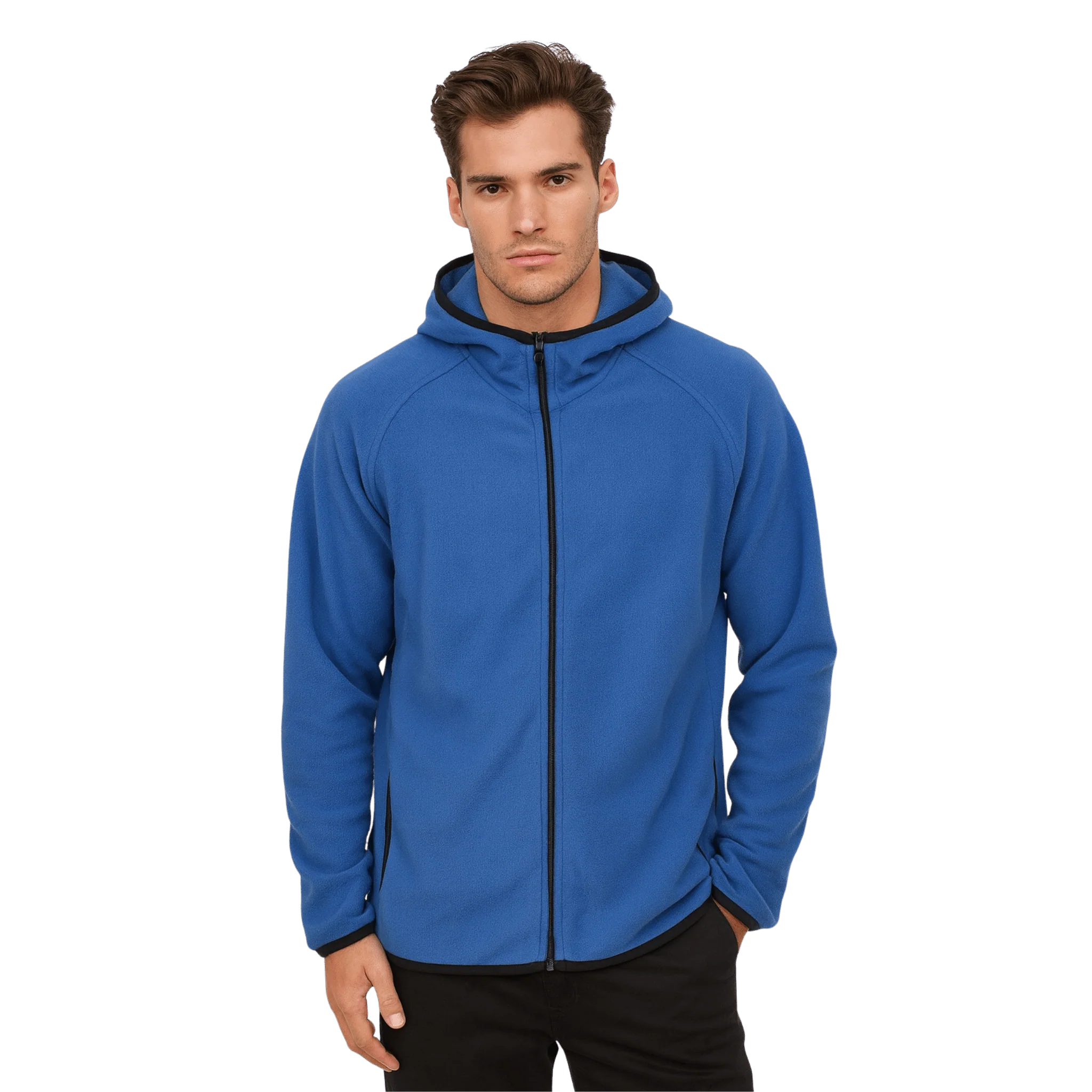 Zip-Up Hooded Jacket in Technical Fleece - Image 5